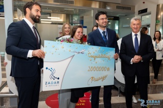 Zadar Airport welcomed millionth passenger